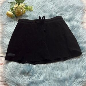 SET ACTIVE Black Terry Cloth Drawstring Skirt sz S